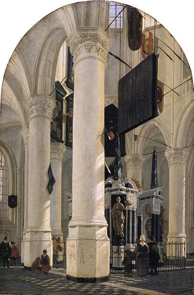 HOUCKGEEST, Gerard tomb of Willem I in the Nieuwe Kerk in Delft Norge oil painting art